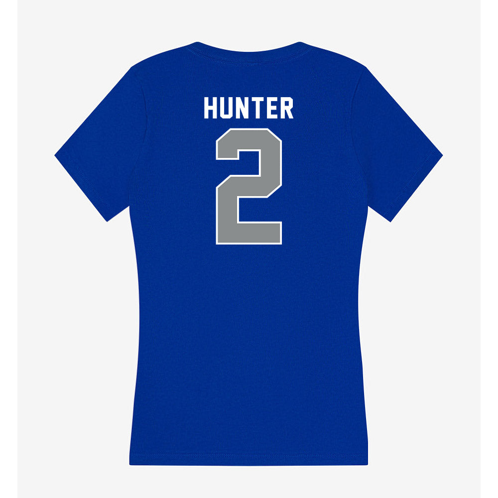 Memphis - NCAA Women's Basketball : Jordan Hunter - Women's V-Neck T-Shirt-1