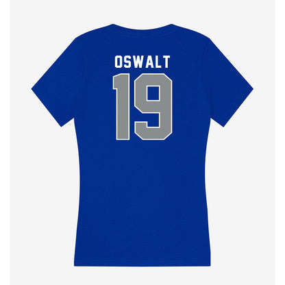 Memphis - NCAA Baseball : Davis Oswalt - Women's V-Neck T-Shirt-1