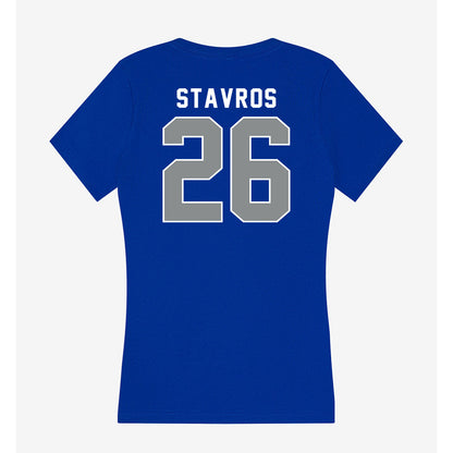 Memphis - NCAA Men's Soccer : Dino Stavros - Women's V-Neck T-Shirt-1