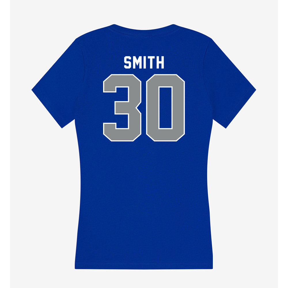 Memphis - NCAA Women's Basketball : Alasia Smith - Women's V-Neck T-Shirt-1