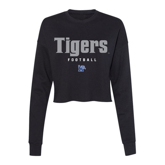 Memphis - NCAA Football : Travis Burke - Women's Cropped Crew Fleece-0