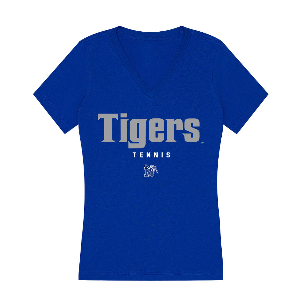 Memphis - NCAA Women's Tennis : Clemence Thouard - Women's V-Neck T-Shirt-0