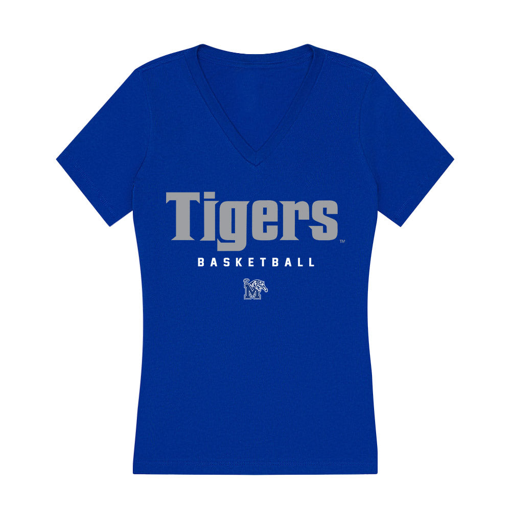 Memphis - NCAA Men's Basketball : Ashton Hardaway - Women's V-Neck T-Shirt-0