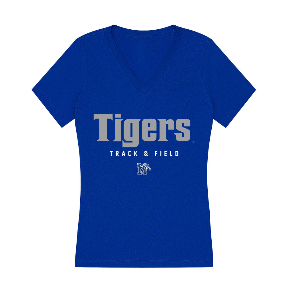 Memphis - NCAA Women's Track & Field : Riley Simmons - Women's V-Neck T-Shirt-0