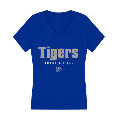 Memphis - NCAA Women's Track & Field : Riley Simmons - Women's V-Neck T-Shirt-0