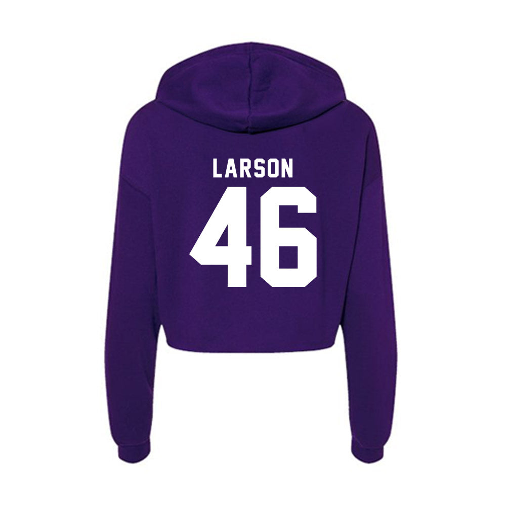 Tarleton State - NCAA Football : Brad Larson - Women's Crop Fleece Hoodie-1