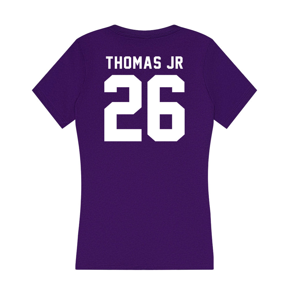 Tarleton State - NCAA Football : Andre Thomas Jr - Women's V-Neck T-Shirt-1