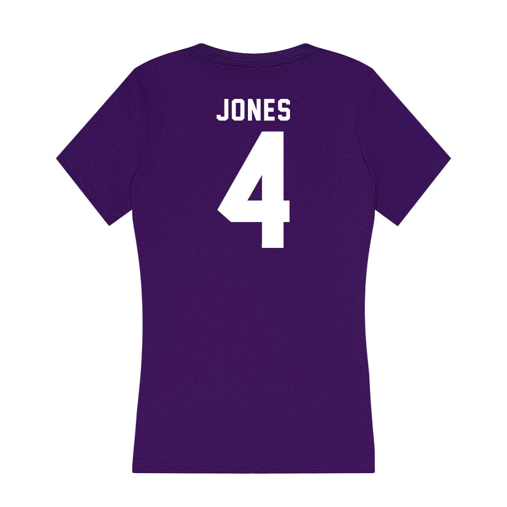 Tarleton State - NCAA Women's Basketball : Kyriana Jones - Women's V-Neck T-Shirt-1