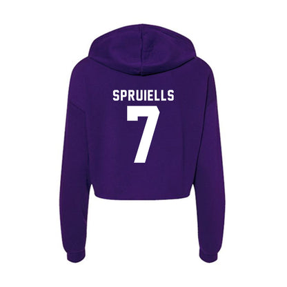 Tarleton State - NCAA Football : David Spruiells - Women's Crop Fleece Hoodie-1