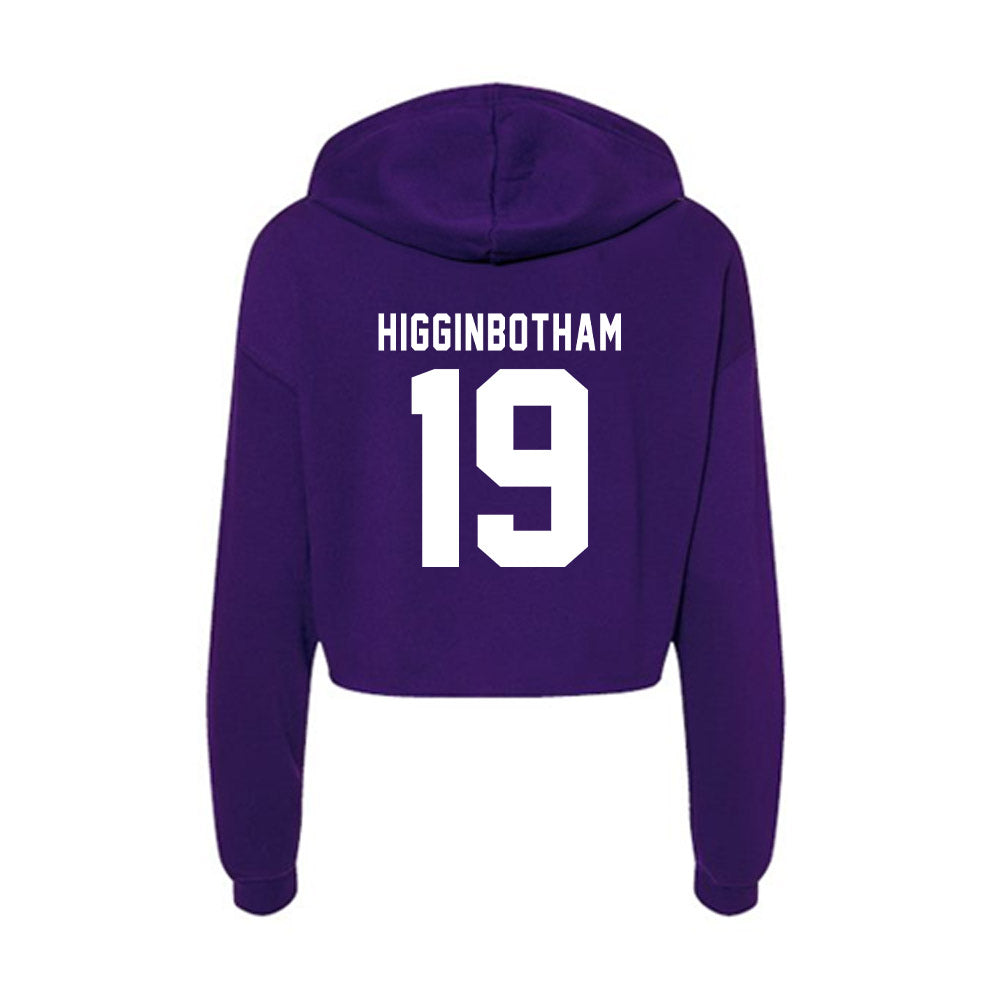 Tarleton State - NCAA Softball : Alyson Higginbotham - Women's Crop Fleece Hoodie-1