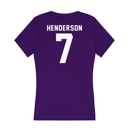 Tarleton State - NCAA Football : Mikey Henderson - Women's V-Neck T-Shirt-1