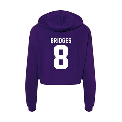 Tarleton State - NCAA Football : Braelon Bridges - Women's Crop Fleece Hoodie-1