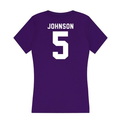 Tarleton State - NCAA Football : Keylan Johnson - Women's V-Neck T-Shirt-1
