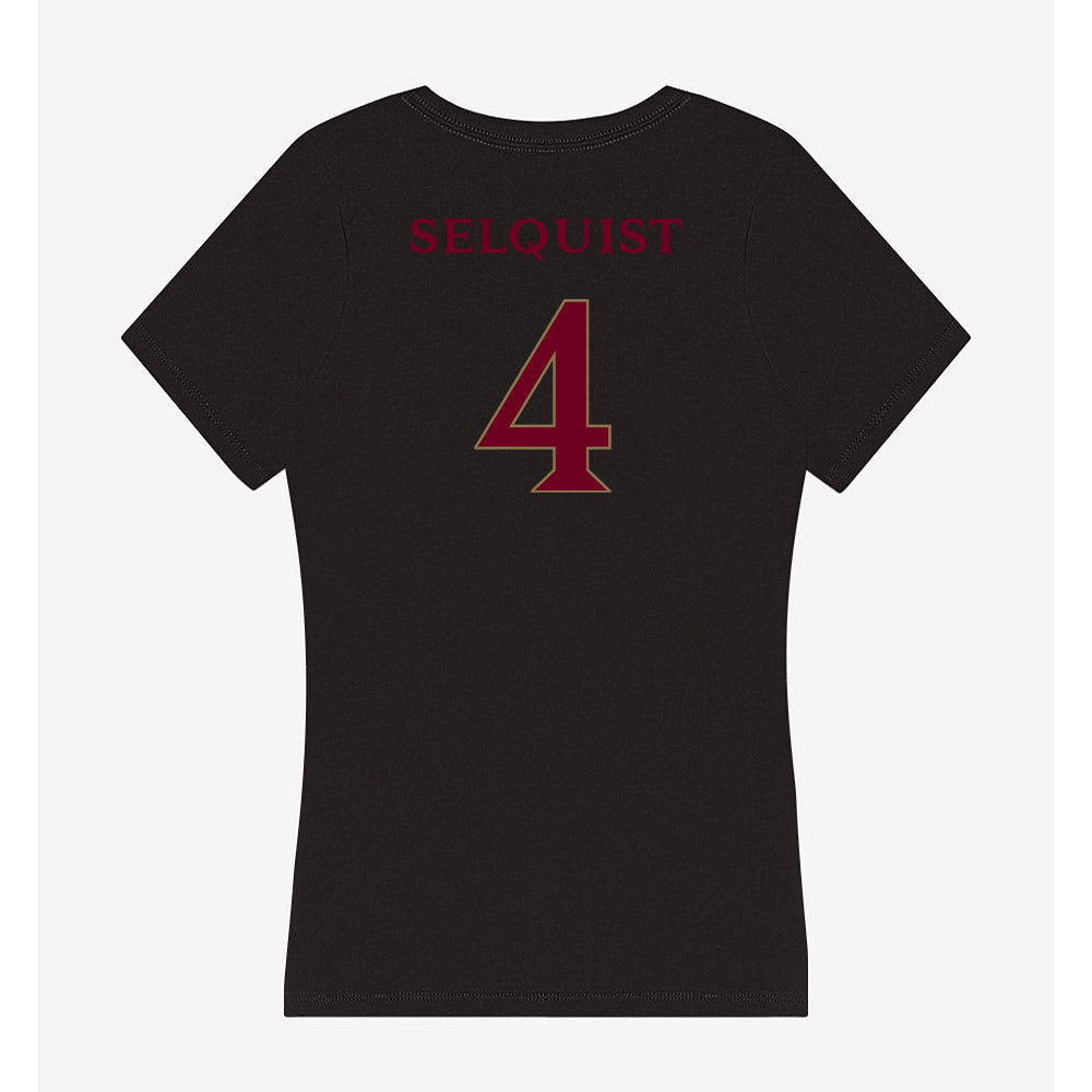 Elon - NCAA Women's Lacrosse : Kiley Selquist - Women's V-Neck T-Shirt-1