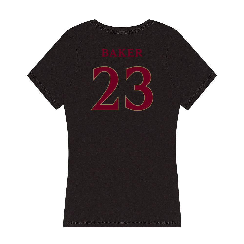 Elon - NCAA Football : Rushawn Baker - Women's V-Neck T-Shirt-1