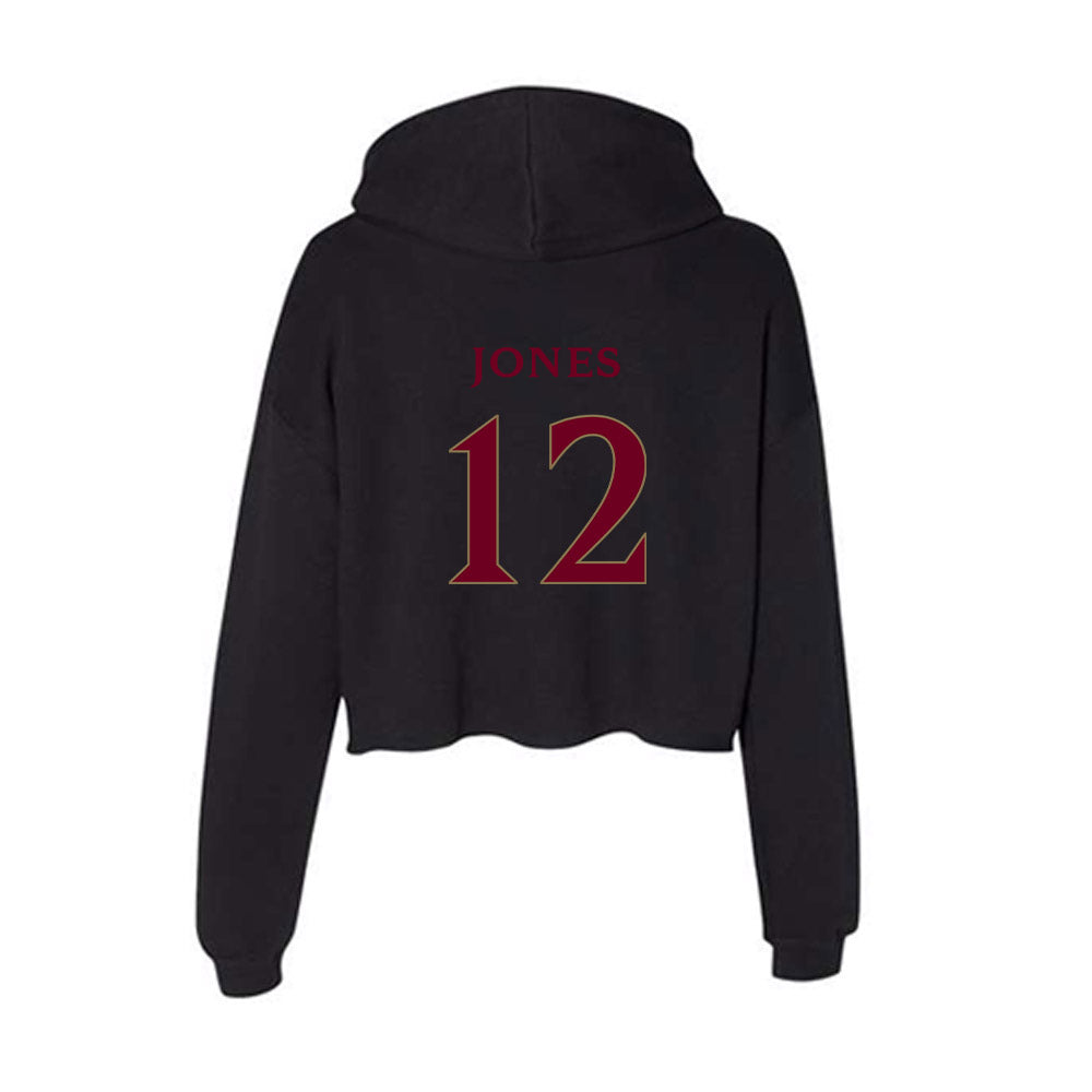 Elon - NCAA Football : Eric Jones - Women's Crop Fleece Hoodie-1