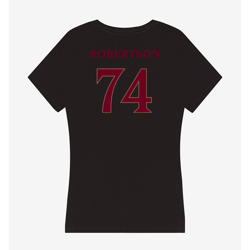 Elon - NCAA Football : Webb Robertson - Women's V-Neck T-Shirt-1