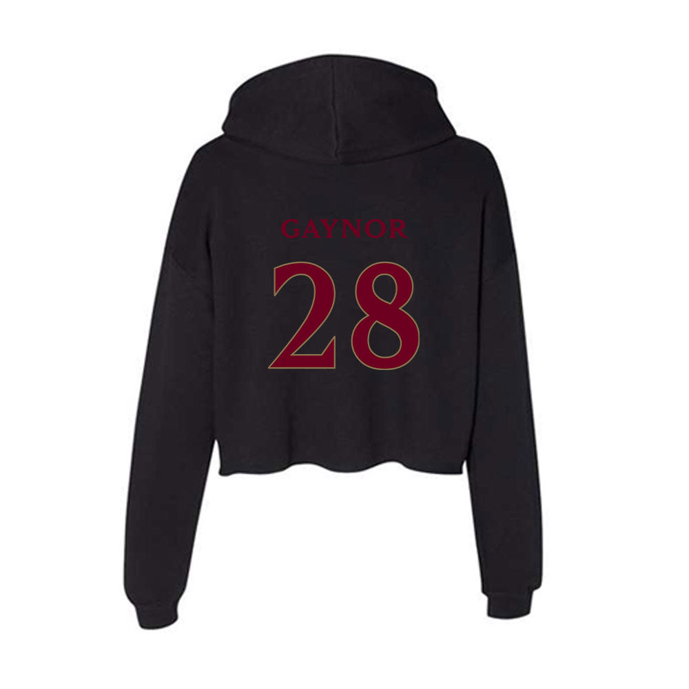 Elon - NCAA Softball : Abigail Gaynor - Women's Crop Fleece Hoodie-1