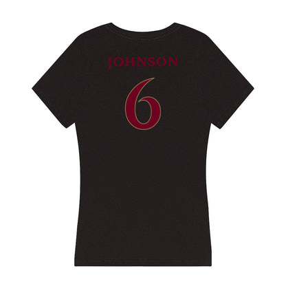 Elon - NCAA Women's Volleyball : Kyla Johnson - Women's V-Neck T-Shirt-1