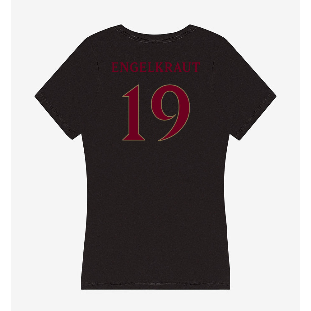 Elon - NCAA Women's Lacrosse : Maddie Engelkraut - Women's V-Neck T-Shirt-1