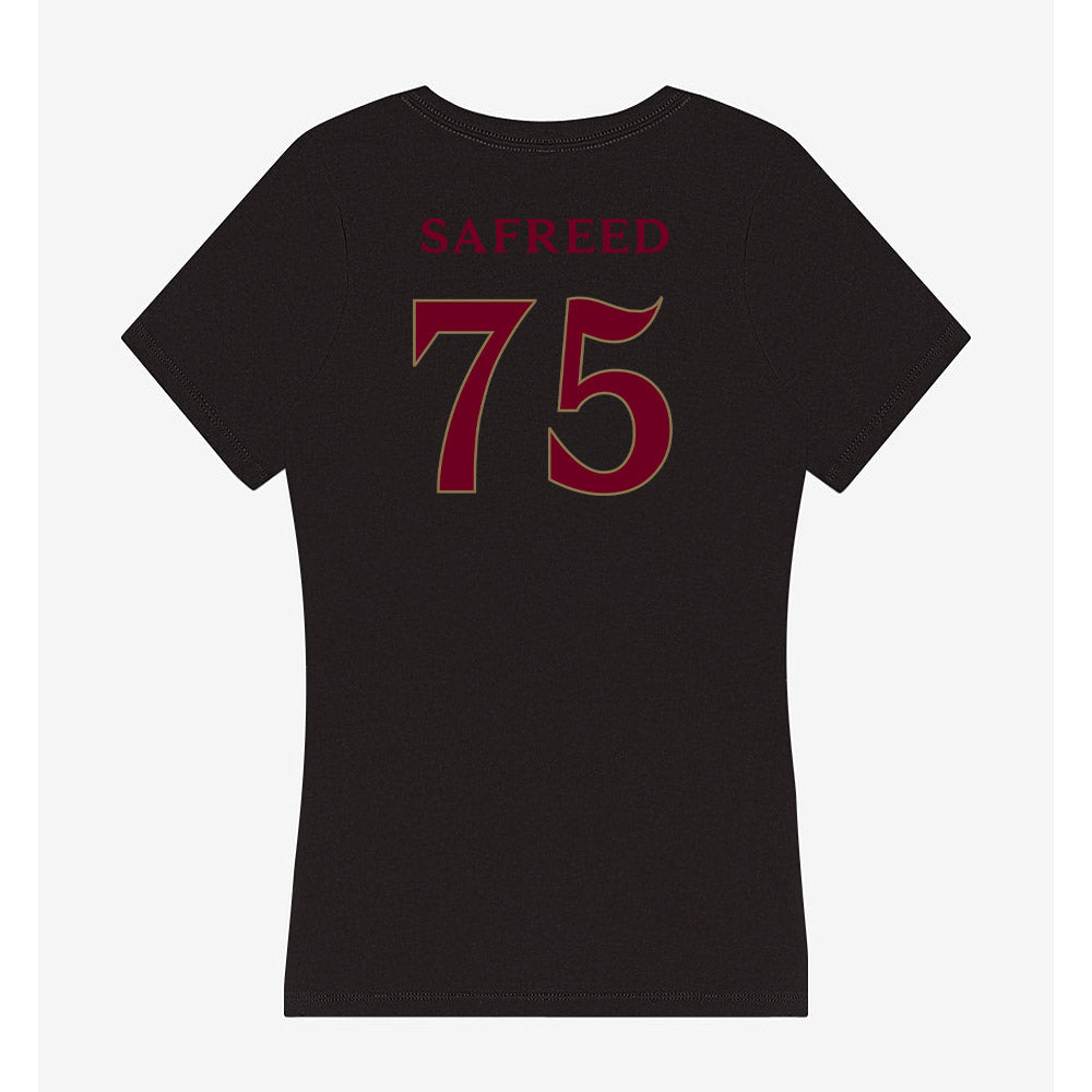 Elon - NCAA Football : Evan Safreed Safreed - Women's V-Neck T-Shirt-1