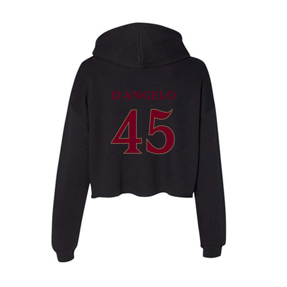 Elon - NCAA Football : Michael D'Angelo - Women's Crop Fleece Hoodie-1