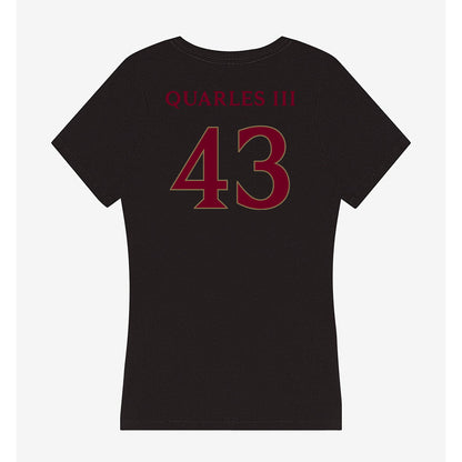 Elon - NCAA Football : Douglas Quarles III - Women's V-Neck T-Shirt-1