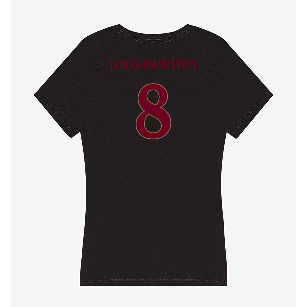 Elon - NCAA Football : Darren James-Hamilton - Women's V-Neck T-Shirt-1