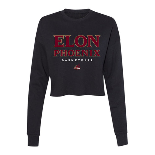 Elon - NCAA Women's Basketball : Hannah Dereje - Women's Cropped Crew Fleece-0