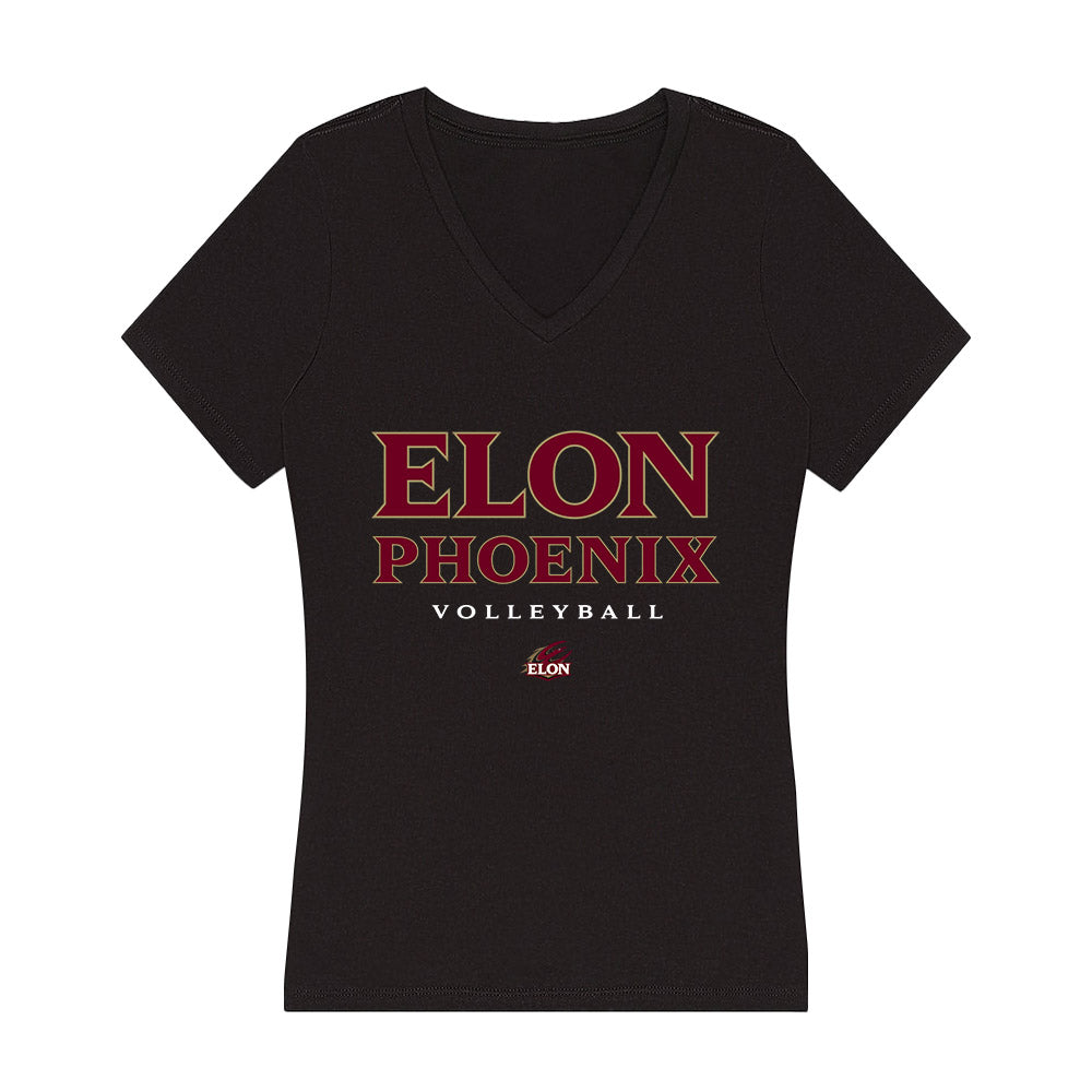 Elon - NCAA Women's Volleyball : Kyla Johnson - Women's V-Neck T-Shirt-0