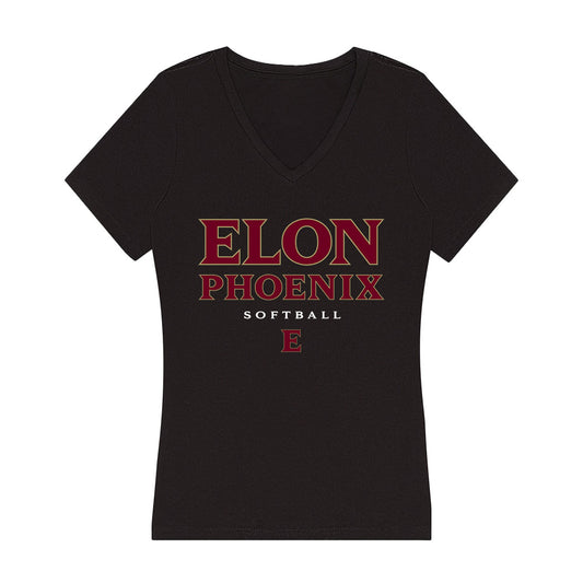 Elon - NCAA Softball : Greta Hessenthaler - Women's V-Neck T-Shirt-0