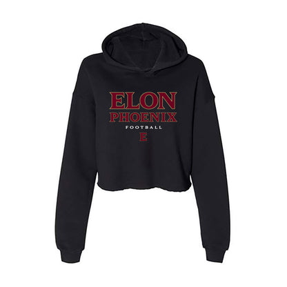 Elon - NCAA Football : T.J. Thomas - Women's Crop Fleece Hoodie-0