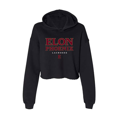 Elon - NCAA Women's Lacrosse : Jamie Fardin - Women's Crop Fleece Hoodie-0