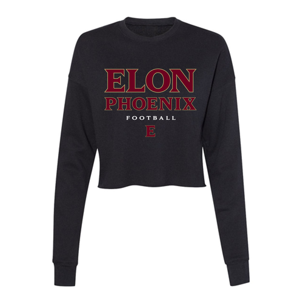 Elon - NCAA Football : Tony Hart - Women's Cropped Crew Fleece-0