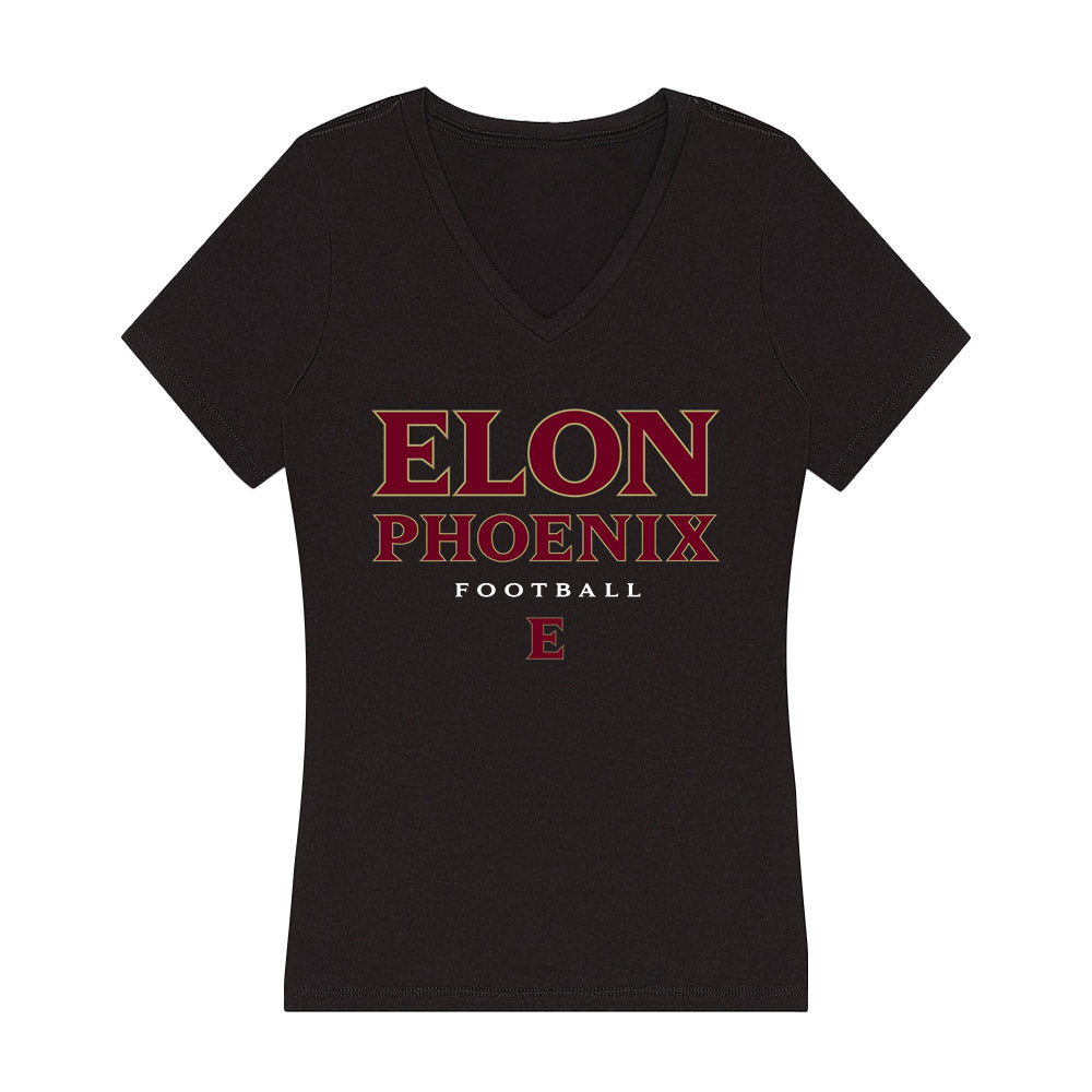 Elon - NCAA Football : Michael D'Angelo - Women's V-Neck T-Shirt-0