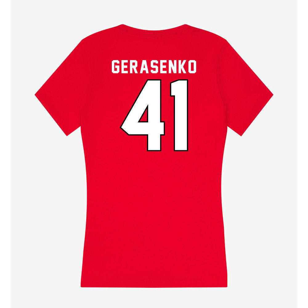 St. Francis - NCAA Football : Andy Gerasenko - Women's V-Neck T-Shirt-1