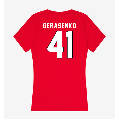 St. Francis - NCAA Football : Andy Gerasenko - Women's V-Neck T-Shirt-1