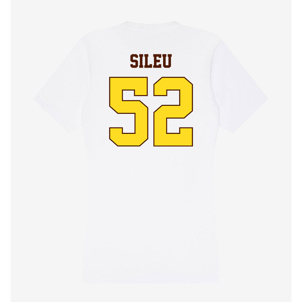 Western Michigan - NCAA Men's Basketball : Junior Sileu - Women's V-Neck T-Shirt-1