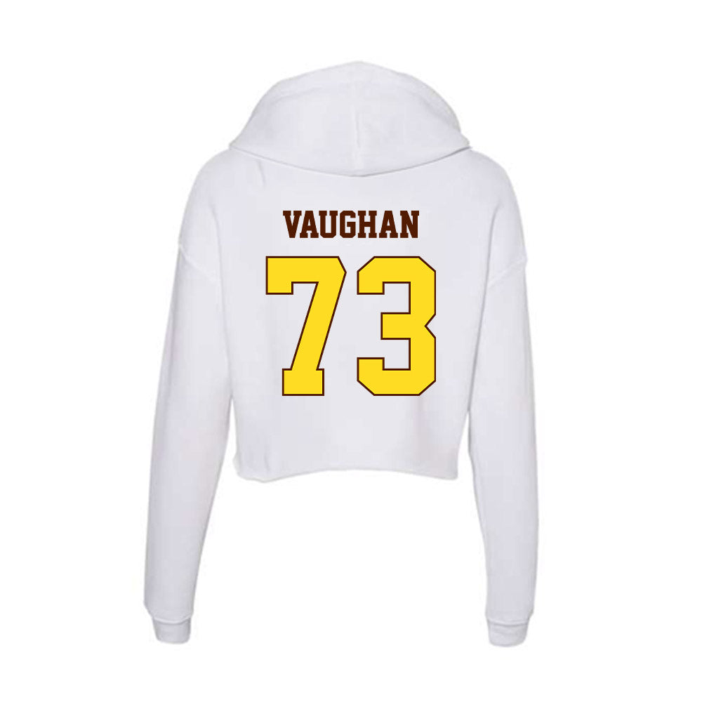 Western Michigan - NCAA Football : Zach Vaughan - Women's Crop Fleece Hoodie-1