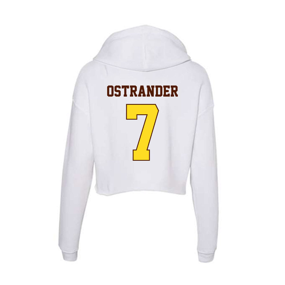 Western Michigan - NCAA Baseball : Connor Ostrander - Women's Crop Fleece Hoodie-1