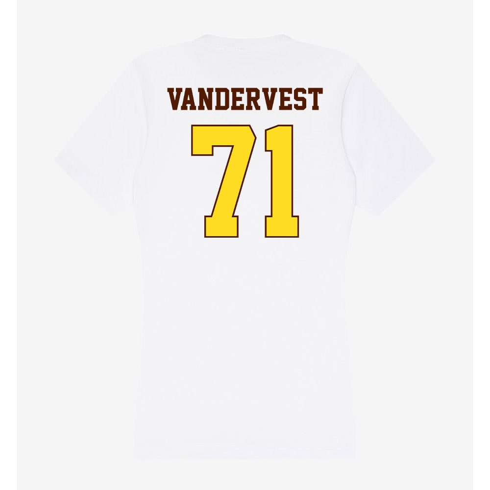 Western Michigan - NCAA Football : Adam Vandervest - Women's V-Neck T-Shirt-1