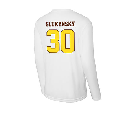 Western Michigan - NCAA Men's Ice Hockey : Hampton Slukynsky - Activewear Long Sleeve T-Shirt-1