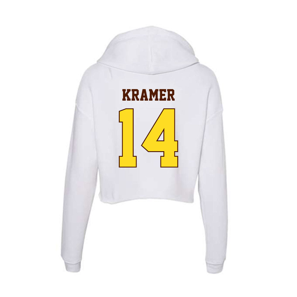 Western Michigan - NCAA Men's Ice Hockey : Brian Kramer - Women's Crop Fleece Hoodie-1
