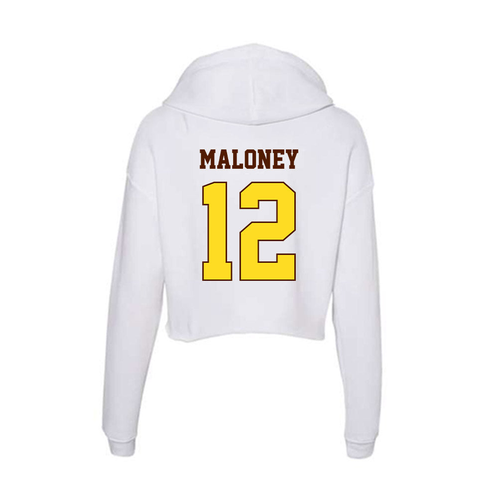 Western Michigan - NCAA Baseball : Michael Maloney - Women's Crop Fleece Hoodie-1