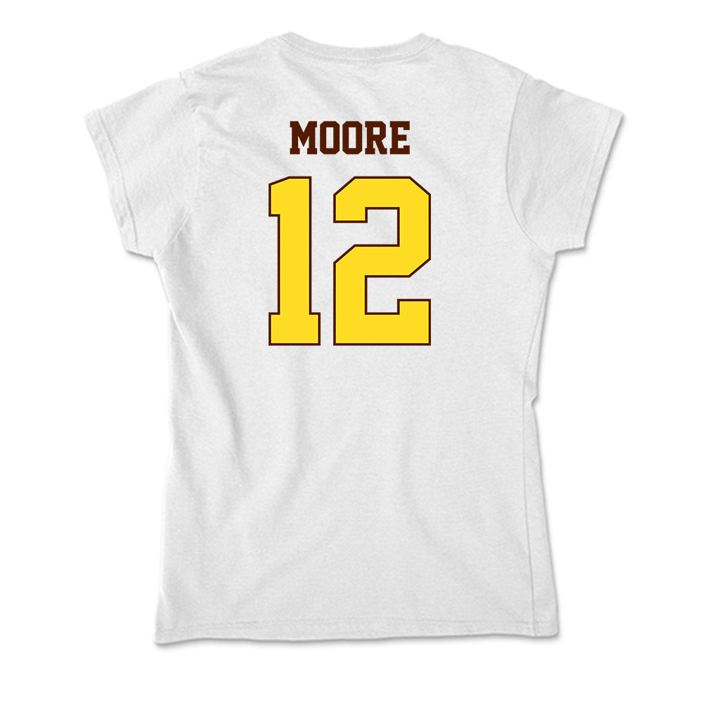Western Michigan - NCAA Football : Dillon Moore - Soft Style Women’s T-Shirt-1