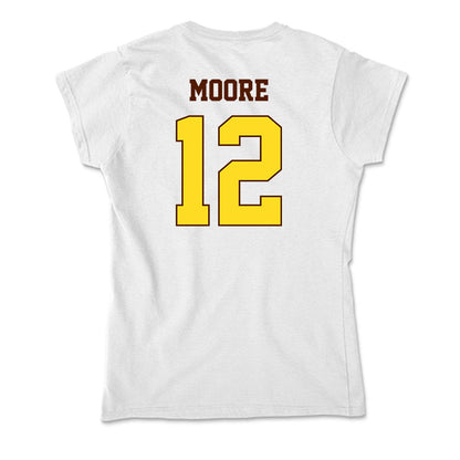 Western Michigan - NCAA Football : Dillon Moore - Soft Style Women’s T-Shirt-1