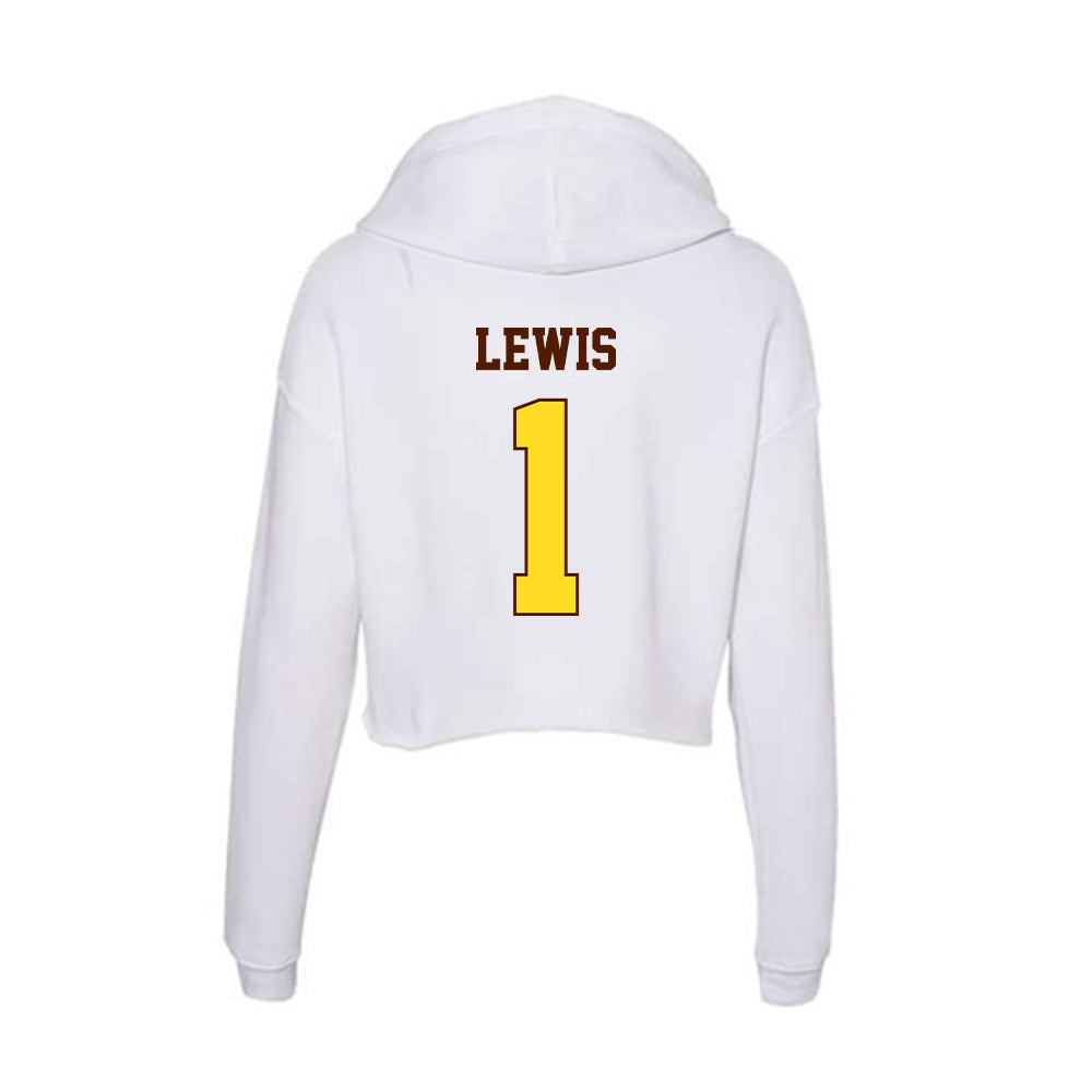 Western Michigan - NCAA Men's Basketball : Trey Lewis - Women's Crop Fleece Hoodie-1