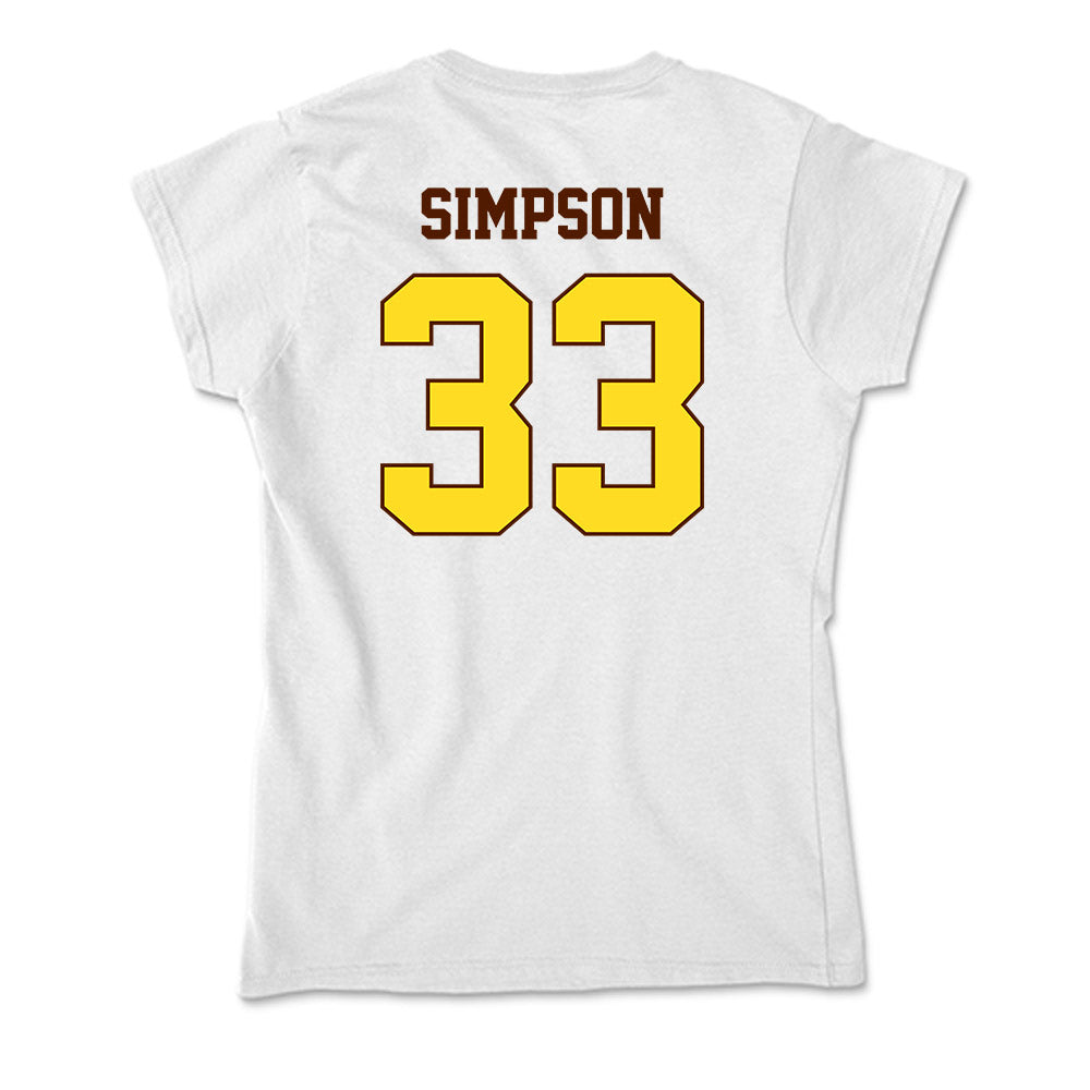 Western Michigan - NCAA Women's Soccer : Ella Simpson - Soft Style Women’s T-Shirt-1