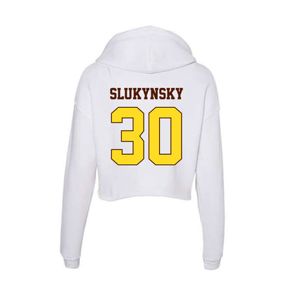 Western Michigan - NCAA Men's Ice Hockey : Hampton Slukynsky - Women's Crop Fleece Hoodie-1