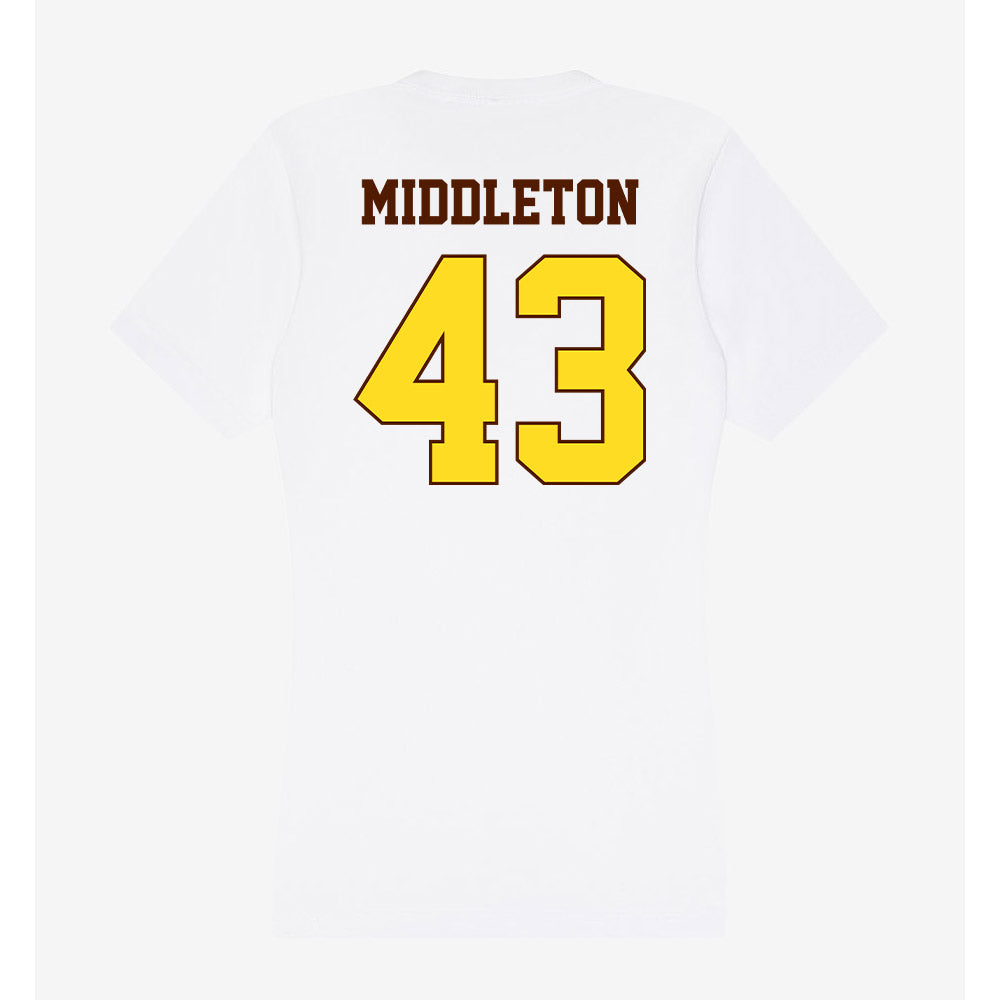 Western Michigan - NCAA Baseball : Cooper Middleton - Women's V-Neck T-Shirt-1